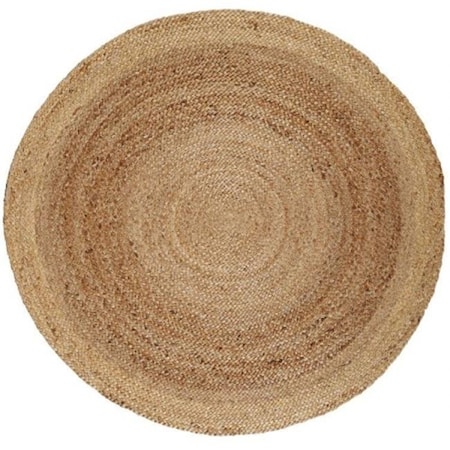 Anji Mountain Anji Mountain AMB0328-080R 8 ft. Round KERALA Natural Jute Braided Rug AMB0328-080R
